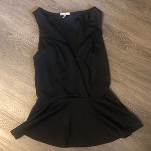 Black Peplum Blouse | Charlotte Russe Size Small